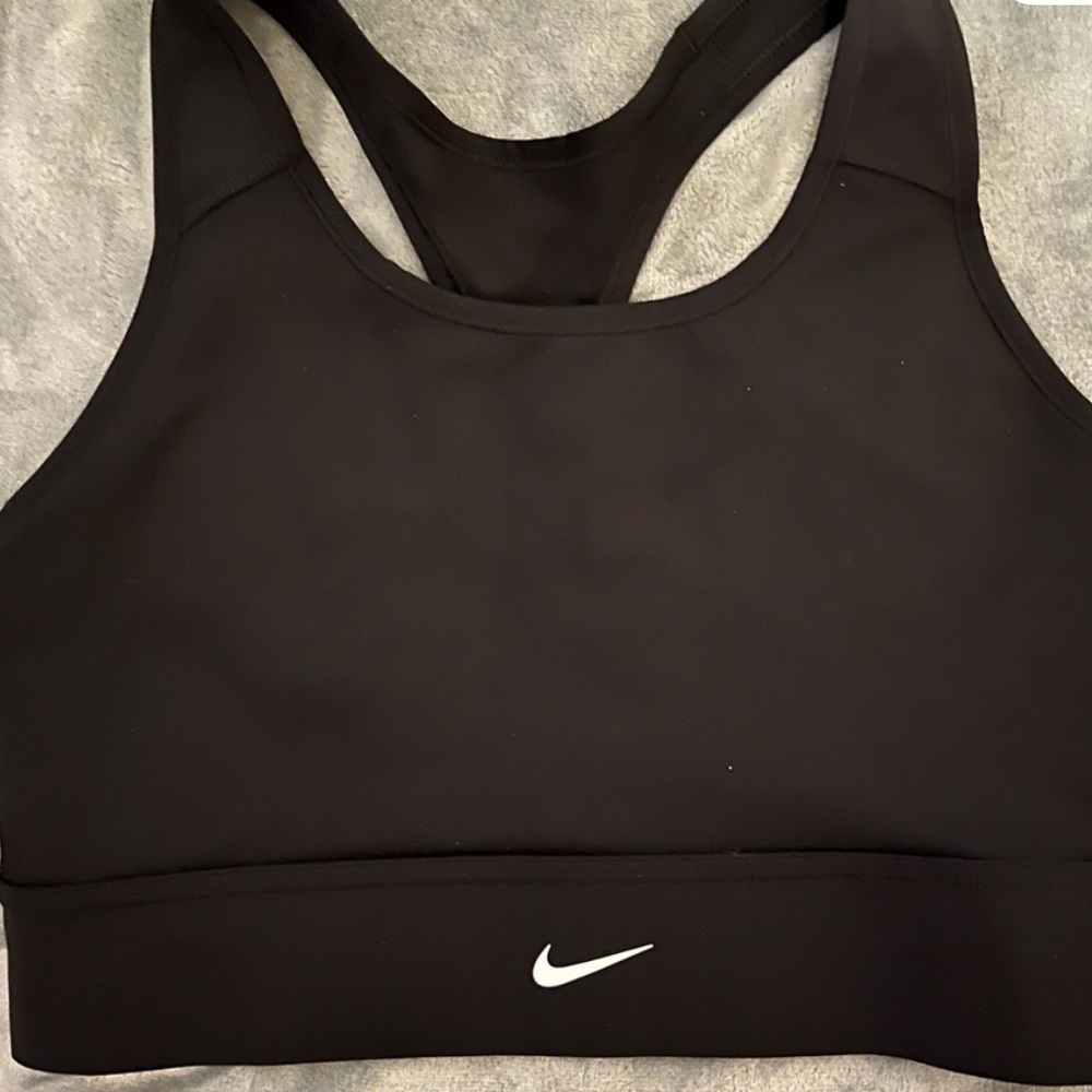 Nike Black Sports Bra never been worn with white Nike swoosh XL